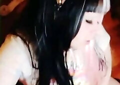 Twitch streamer sucks monster cock swallows big load