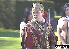 King Fucks His Busty Slutty Servants Jasmine And Anissa