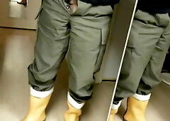 nlboots - military trousers, orange boots