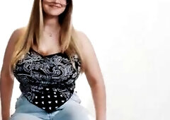 Breasty chick disclosed breathtaking body so cute angel enjoyed excitement posing action and masturbation