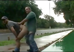 daddy and guy fucking outdoor near road 5