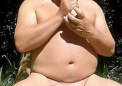 Lots of dildo in the back garden