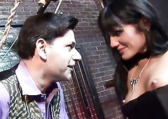 Hawt ebony woman, Kiesha Kane, takes on a white brunette hair beauty, in this hawt lesbo prison...