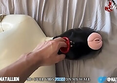 Latex dildo machine action with Ltx Natallien teaser