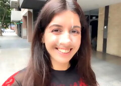 She Loves to Walk with Sperm on Public So Much that She Asks to Cum on Her Face