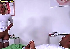 DP nurse double penetrated in kinky hospital mmf trio