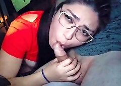 Amateur blowjob, argentina casero, brunette glasses