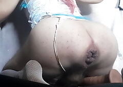 Buttfuck faux-cock instructing