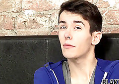 Alexis Tivoli grabs his hefty rod and jacks it off solo