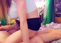 Two trans girls engage in passionate, wet lovemaking session