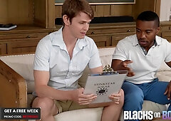 Nerdy Salesman Gets A Sale And A Manstick In His Taut Bum