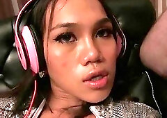 Ladyboy Annie DJ Blowjob Bareback