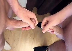 Straight Buddies Jerk Off Together