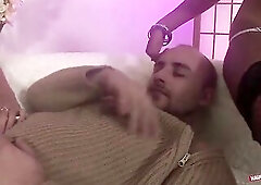 Guy fantasizes about sticking his ramrod into hawt brunette hair twins