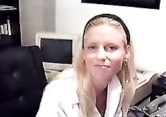 Candy - doing big blue monster dildo