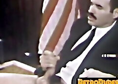 Mature general barebacks young soldier on his office desk