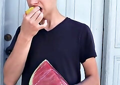 Straight twink picked up and fucked in a public van on the street in POV