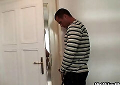This chab finds his girlfriends mama inlaw masturbating