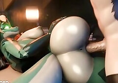 Lizard Yiff Sex With With Bulky Booty