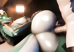 Lizard Yiff Sex With With Bulky Booty