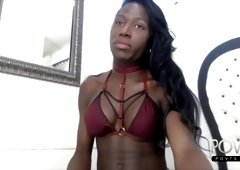 Monstercock black shemale cam