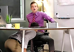 Next Door Buddies: Masturbating While Working Late