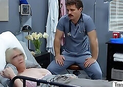 Caught horny nurses having sex in my room