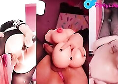 big beautiful woman Shemale Pinky Massive Oiled Booty