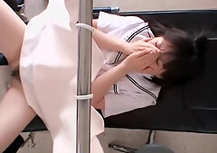 Slut gets her asian cunt fingered in the gynecologist room