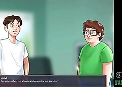 2D Porn Game, Summertime Saga movie 115 - 2 Nerds Eating the Old Neighbour