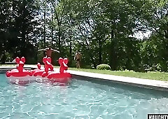 Hot guys at the pool