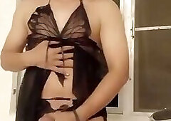 Crossdresser Walk throughout the building and Solo Cum.